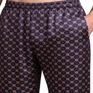 Ensemble de pyjama en satin personnalisé pour homme, manches longues, boutonné, vêtements de nuit de luxe, tissu satin de qualité supérieure pour homme - Product Image 5