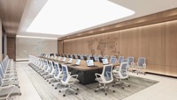 Grande table de conférence moderne et classique de luxe Big Walnut 4m 5m 8m10-20 personnes table de conférence pour bureau et réunion 20 personnes