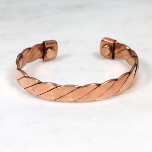 Pulsera de Terapia Magnética de Cobre Puro Hecha a Mano - Brazalete Trenzado para Alivio del Dolor de Artritis y Bienestar - Product Image 3
