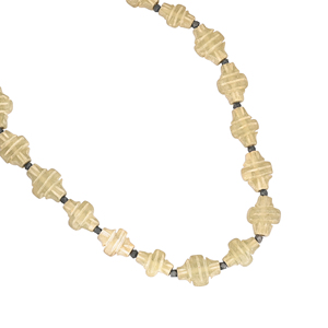 Natural Serpentine and Pyrite Gemstone <b>Beaded</b> 925 Sterling Silver Necklace Handmade Jewelry for Unisex - Product Image 1