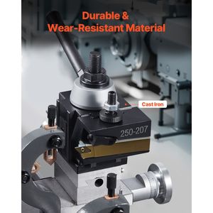 Set di 6 Portautensili a Cambio Rapido con Supporti per Utensili da Tornio in Metallo e Accessori per Portautensili a Cuneo (Nuovo) - Product Image 5