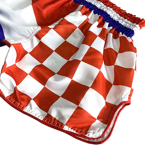 กางเกงมวยไทยสั่งทำพร้อมโลโก้สำหรับสโมสร - ระบายอากาศได้ดี แห้งเร็ว เหมาะสำหรับผู้ใหญ่ทั้งชายและหญิง ใช้สำหรับชกมวยและศิลปะการต่อสู้ - Product Image 4