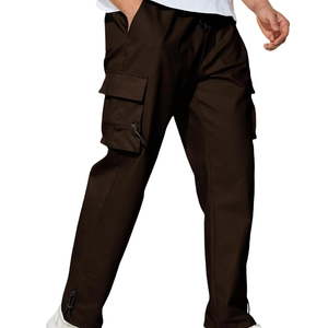 Pantalon cargo homme personnalisé respirant taille mi-haute, multi-poches, style streetwear, jogger, pour l'extérieur - Product Image 1