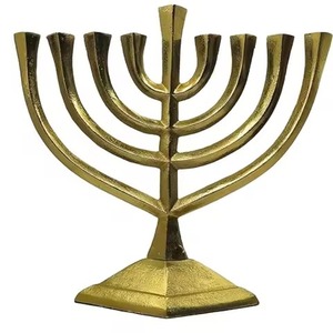 Candélabre artistique en métal à 9 bras, élégant, décoratif, pour table, accent d'intérieur - Product Image 1