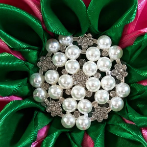 Broche de Flor Rosa, Elegante Pin Floral, Accesorio de Joyería para Mujer, Decoración de Moda con Centro Brillante - Product Image 6