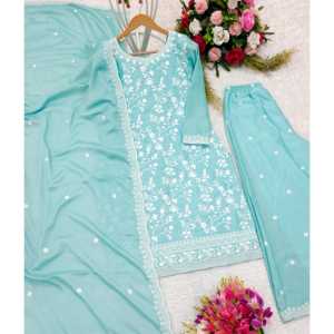 Top de fiesta hermoso para mujer-Conjunto Palazzo y Fancy Dupatta - Product Image 1