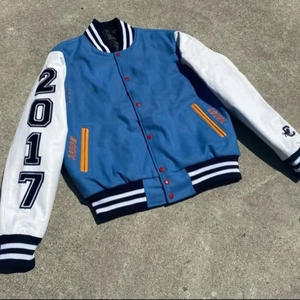 Bomber Letterman OEM personnalisé Veste universitaire brodée de baseball Vestes d'université Old School Usa Vestes d'université vierges pour hommes - Product Image 1