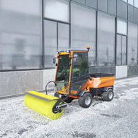 Balayeuse à neige autoportée, brosse à neige, balai motorisé pour le déneigement des allées et le nettoyage des routes