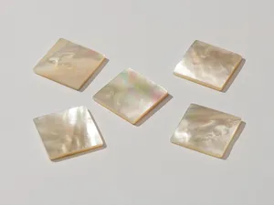 แผ่นเปลือกหอยมุกทรงสี่เหลี่ยมคุณภาพพรีเมียม ขนาด 20 มม. สำหรับงานเครื่องประดับ ขัดเงา สไตล์โบราณ ลายเทวดา - Product Image 2