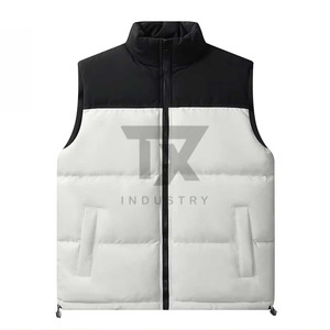 Made Pakistan New Style Men's Hooded Sleeveless Puffer Vest Casual <b>Winter</b> <b>Waterproof</b> Reversible Cotton Filled Canvas Stand - Product Image 1