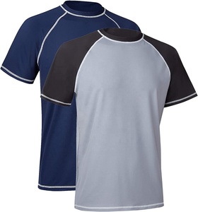 เสื้อว่ายน้ำยามผื่นสำหรับผู้ชาย,เสื้อว่ายน้ำแขนสั้น/กลางแห้งเร็ว UPF 50 + เสื้อเล่นเซิร์ฟน้ำ UV/SPF - Product Image 6