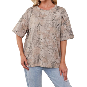 Camiseta de manga corta para mujer, informal, cómoda y elegante, de la mejor calidad, último diseño, camisetas extragrandes - Product Image 1
