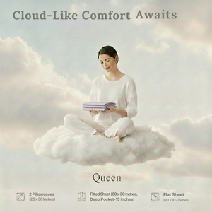 Drap de lit en microfibre premium à la lavande avec taies d'oreiller |   Tissu lisse résistant aux plis |   Lit élégant de couleur unie |   2026 - Product Image 4