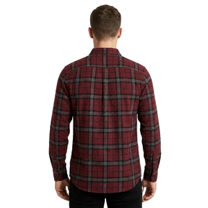 Chemise en flanelle à carreaux pour homme de haute qualité, manches longues, épaisse, chaude, respirante, en coton écologique, avec poche poitrine - Product Image 3
