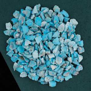 Sleeping Beauty Turquoise <b>Raw</b> <b>Crystals</b> Natural Flat Chips For Jewelry Making Loose Stone High Quality - Product Image 4