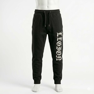 Pantalon de survêtement personnalisé en gros avec impression 3D en relief pour hommes, en molleton bouclé de coton épais, style streetwear premium - Product Image 1