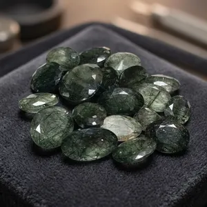 BAITHU GEMS MINERALS ควอตซ์รูทิเลตสีเขียวธรรมชาติ คริสตัลขัดเงา อัญมณีหายาก พร้อมรูทิลในตัว สำหรับการเติบโตทางจิตวิญญาณและความบริสุทธิ์ - Product Image 4