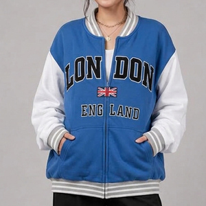 Premium Custom Women's Letterman Varsity Jacket Embroidered College Baseball Bomber <b>Coat</b> Breathable Casual Streetwear Fashion - Product Image 1