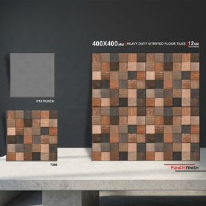 Carreaux de sol extérieurs en porcelaine numérique couleur ivoire terre cuite, résistants à l'usure et imperméables, tailles 300x300mm et 400x400mm - Product Image 1
