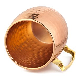 Mug Moscow Mule Classique en Cuivre Pur avec Poignée en Laiton, Léger, Capacité 450-550ml, Anti-fuite, Écologique, Idéal pour les Fêtes - Vente en Gros - Product Image 6