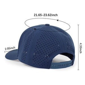 Nouvelle collection tendance : Casquettes de baseball sportives à 5 panneaux, personnalisables, en tissu bleu marine, unisexe, pour l'extérieur - Product Image 4