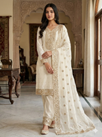 Ensemble de mariage indien en soie brodée avec des paillettes, prêt-à-porter traditionnel, longueur cheville, pour femmes