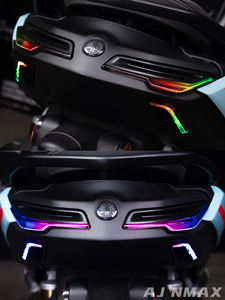 AJLIGHT DESIGN Feux arrière à LED RGB à quatre lentilles fabriqués à Taïwan, système d'éclairage arrière dédié pour moto NMAX V3 - Product Image 3