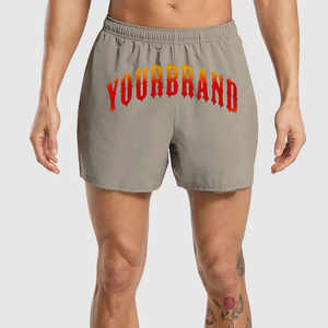 Shorts de survêtement personnalisés pour hommes, style streetwear, avec cordon de serrage, logo sérigraphié de haute qualité, motifs délavés, 100 % coton Pima. - Product Image 1