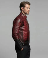 Vestes en cuir de crocodile personnalisées MH, vestes en cuir coupe-vent pour hommes, vestes en cuir PU, veste bomber pour motards, vêtements de rue
