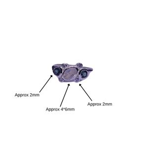Wedding Wear 925 Sterling <b>Silver</b> Blue Topaz <b>Emerald</b> Gemstone <b>Silver</b> Plated Jewelry Women Wear <b>Ring</b> - Product Image 4