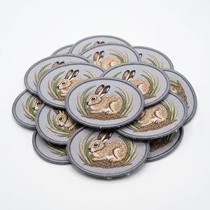 Fabricant de patchs personnalisés en gros, motif de bordure ondulée grecque ronde, bleu roi sergé, applique de bordure bleu roi - Product Image 3
