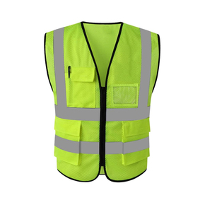 Vêtements de sécurité de qualité supérieure, gilet de travail multi-poches, vêtements de travail de sécurité, vêtements de travail colorés pour la construction, gilet en maille sans manches - Product Image 1