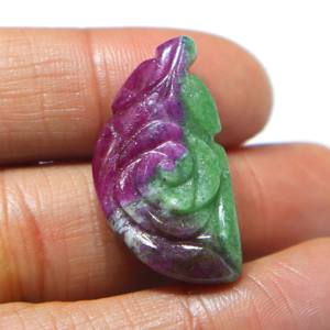 Cabujón de Zoisita Rubí Natural Tallado, Gema de Rubí Tallada a Mano, Piedra Suelta Lisa, Proveedor Mayorista para Joyería - Product Image 1