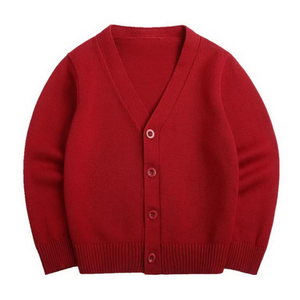 Uniformes scolaires OEM pour garçons et filles adolescents, pull à col en V avec logo personnalisé, vêtements en tricot pour enfants pour l'école - Product Image 2