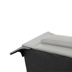 Sofá Esquinero Moderno de Cuero Sintético Gris con Dos Asientos, Respaldo Acolchado y Patas Metálicas Ecológicas para Sala de Estar - Product Image 6