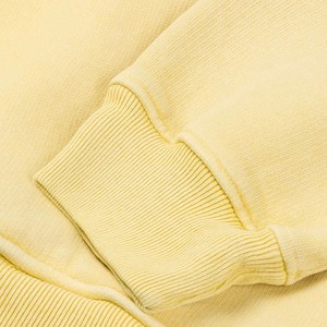 High Quality Custom Logo 300g Heavyweight 100% Cotton Fleece Yellow Winter Pullover <b>Hoodie</b> <b>Plain</b> Acid Wash Men Streetwear OEM - Product Image 3