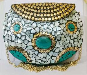 Bolsos de Metal con Mosaico al por Mayor para Mujer, para Fiestas, GC-BG-538, Disponibles al Mejor Precio de Exportador Indio - Product Image 1