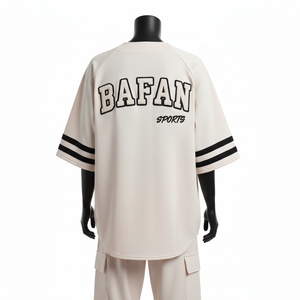 Camiseta de Béisbol para Mujer, Poliéster GSM Interlock, Suave y Transpirable, Color Crema, Bordado con Logotipo Personalizado - Product Image 2