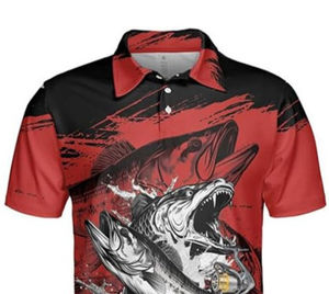Polo de Pesca de Manga Corta de Secado Rápido para Hombre, Logotipo Personalizado, UPF 50+, Transpirable, Sublimado, 100% Poliéster, Jersey, OEM/ODM, Venta al Por Mayor - Product Image 4