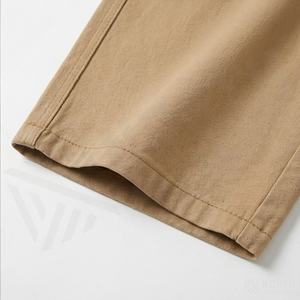 Shorts en jean foncé pour homme, style urbain, motif uni, design personnalisé, coupe ample, avec logo frontal, décontracté et tendance - Product Image 6