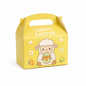 Boîtes d'emballage personnalisées pour friandises de Pâques, biscuits, bonbons, gâteaux, avec poignée - Product Image 4