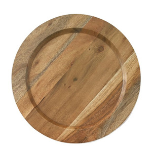 Platos Base de Madera Rústica al por Mayor, Bandejas Decorativas de Madera Impresa para Servir, Platos Base para Decoración de Restaurantes y Comedores - Product Image 2