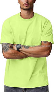 Camisetas Personalizadas de Cuello Redondo para Hombre, Corte Holgado, Camisetas Lisas de Algodón Suave - Product Image 4