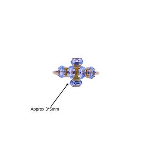 Anillo Clásico de Plata de Ley 925 Chapado en Oro con Topacio Azul para Mujer, Joyería para Bodas - Product Image 2