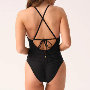 Maillot de bain une pièce amincissant pour femme, motif cachemire imprimé couleur bonbon, 100 % polyester - Product Image 5