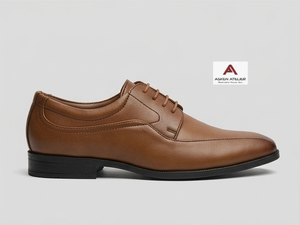 Chaussures habillées Oxford Richelieu marron en cuir synthétique pour hommes, à lacets, souples, élégantes, pour affaires, mariage, bureau - Product Image 4