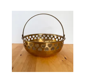 Brass Fruits <b>Chocolate</b> Bowl With Logo Heart Cutouts Rim Design Bowl Ramadan <b>Wedding</b> Table Top Serving Heart Bowl - Product Image 6