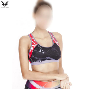 Soutien-gorge de sport respirant pour femme, imprimé par sublimation, qualité supérieure, service OEM, nouveau design, best-seller, pour yoga et fitness. - Product Image 2