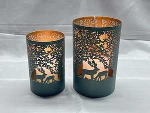 Support de bougie pilier en fer, résistant à l'eau et à la chaleur, fait main, pour décoration de Noël et de la maison - Vente en gros - Product Image 4