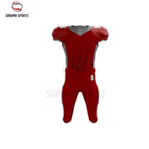 ชุดยูนิฟอร์มอเมริกันฟุตบอลแบบสั้นสั่งทำขายส่ง ระบายอากาศได้ดี พร้อมงานปักลายแบบ Tackle Twill พิมพ์ลายแบบ Sublimation และงานปักแบบสกรีนตามสั่ง - Product Image 2